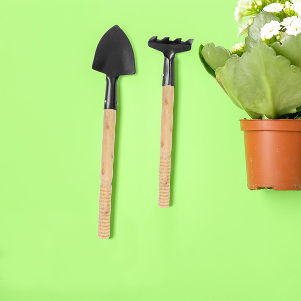 Gardening Tools Hoe - 5Pcs Garden Tool Handle Set Wooden
