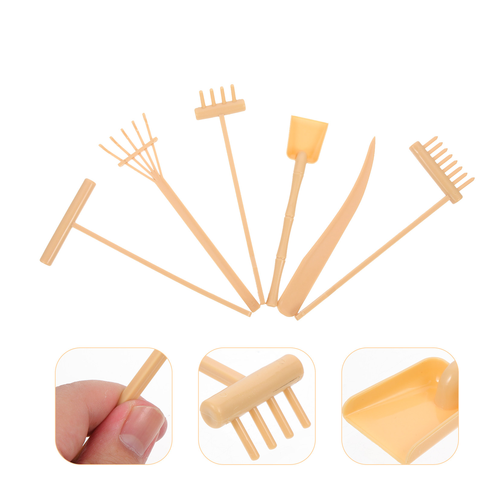 Zen Gardening Tools - 6Pcs Zen Garden Sand Tray Tools