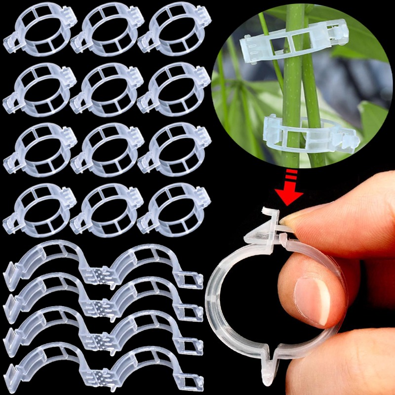 Gardening Tools For Vines - 300/50PCS Plant Support Clips Reusable Plastic
