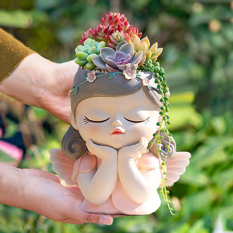 7 inch Cute Angel Girl Face Pl - Gardening Tools Cute ulasan dan harga