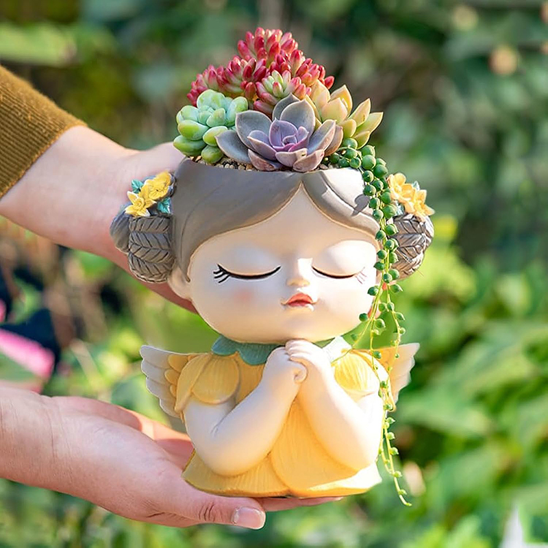 7 inch Cute Angel Girl Face Pl - Gardening Tools Cute ulasan dan harga