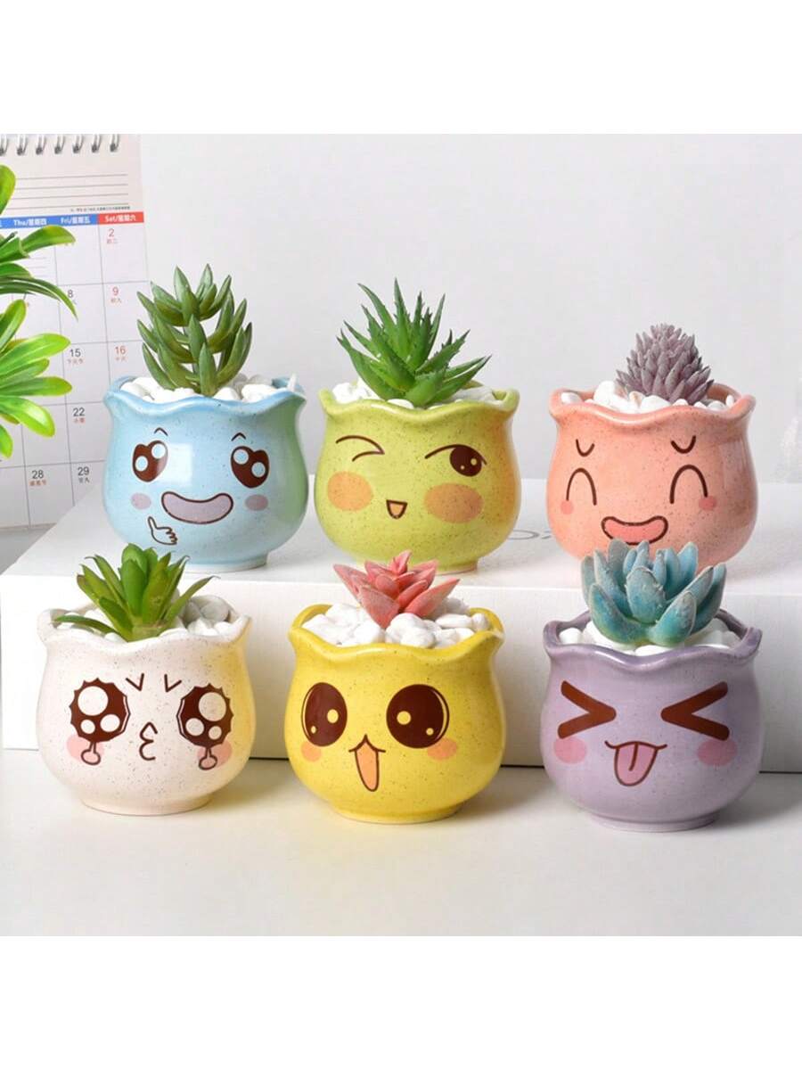 6pcs/set Cartoon Cute Ceramic  - Gardening Tools Cute ulasan dan harga