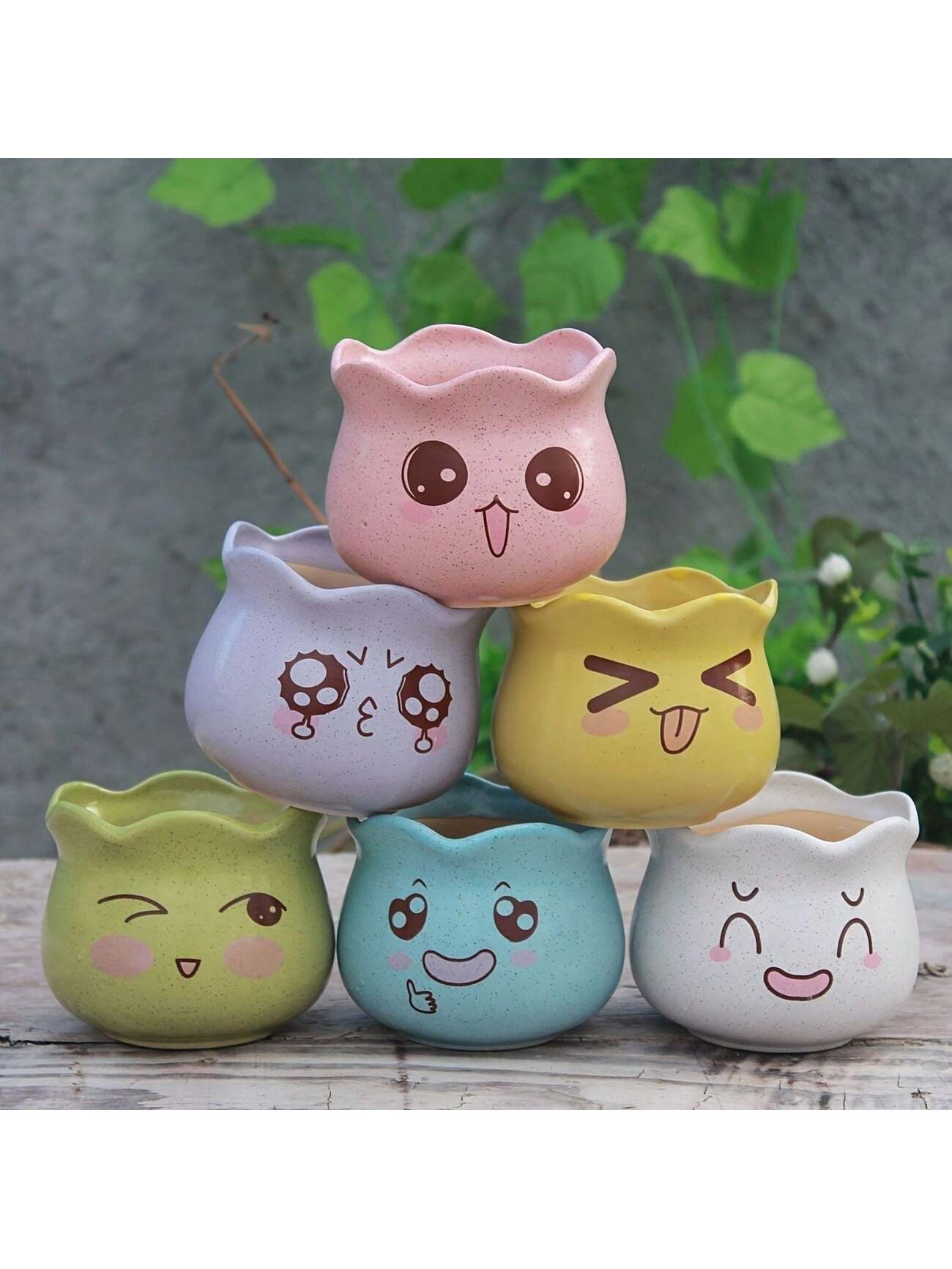 6pcs/set Cartoon Cute Ceramic  - Gardening Tools Cute ulasan dan harga