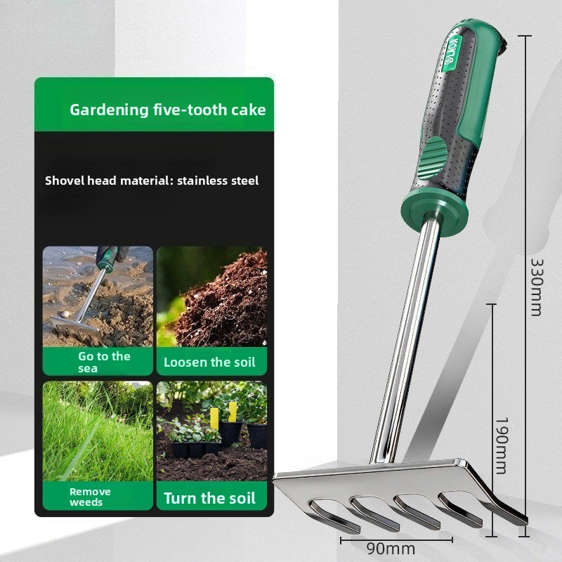 5Pcs Stainless Steel Garden Ha - Spade Digging Fork ulasan dan harga