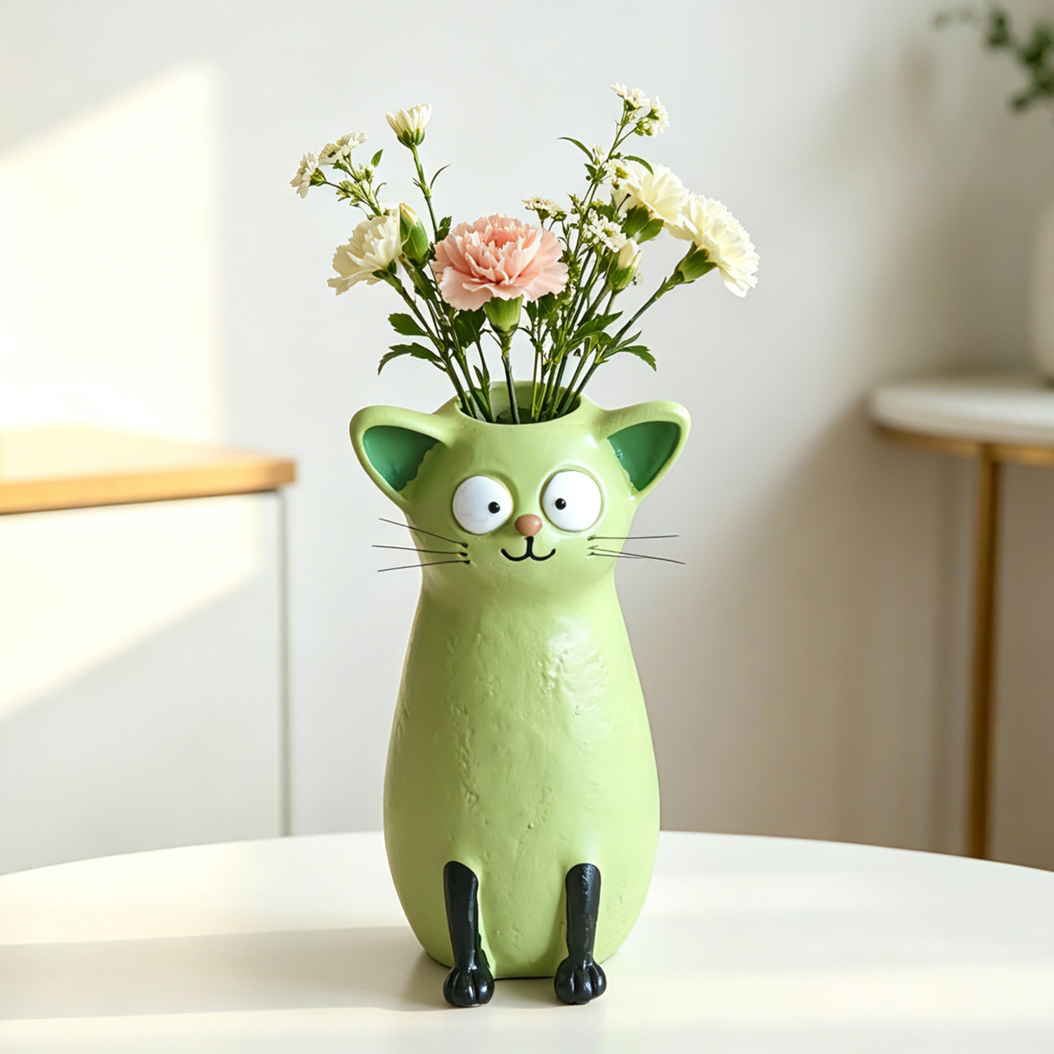 Creative Resin Cat Vase Quirky - Gardening Tools Cute ulasan dan harga