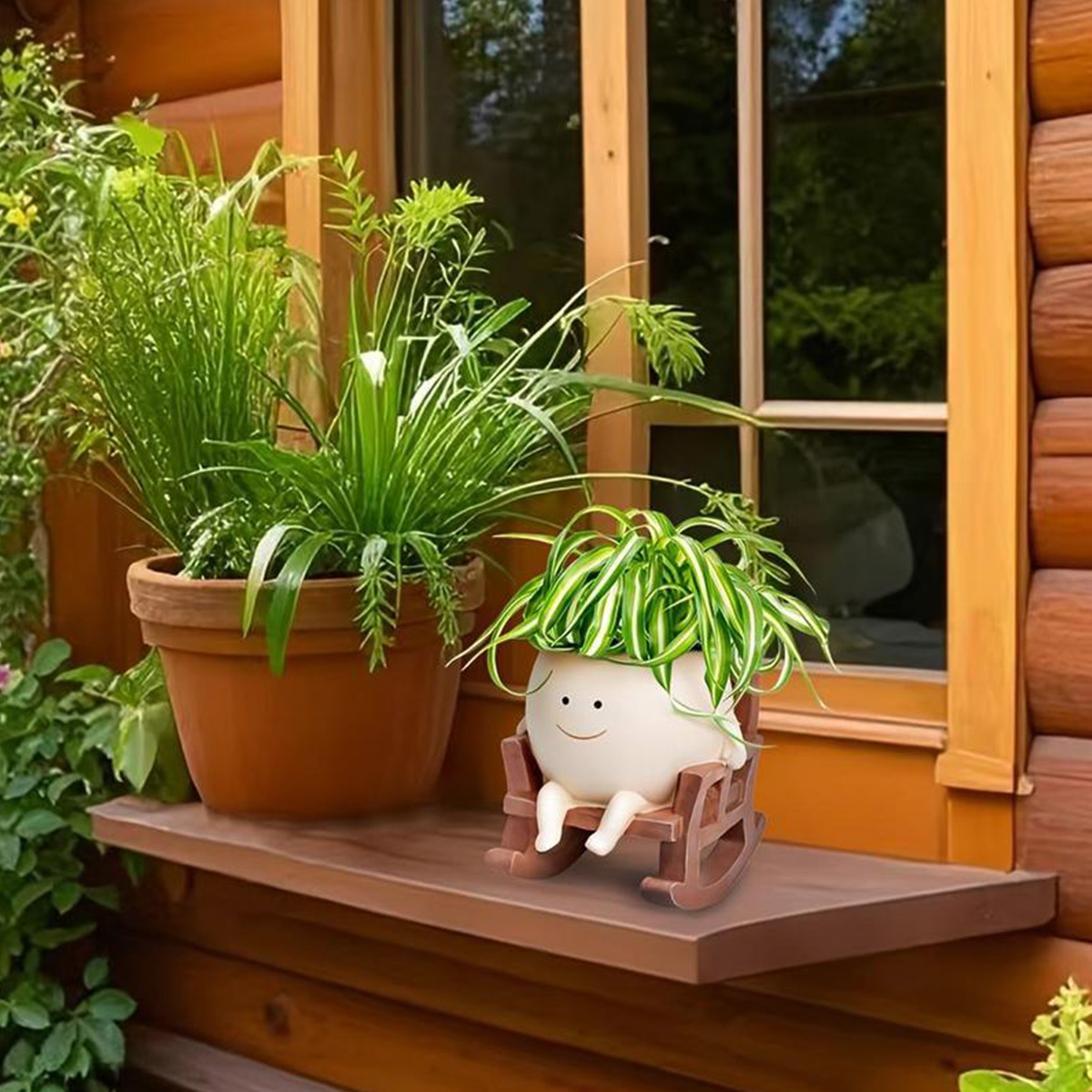 1Pc Resin Decorative Flower Po - Gardening Tools Cute ulasan dan harga