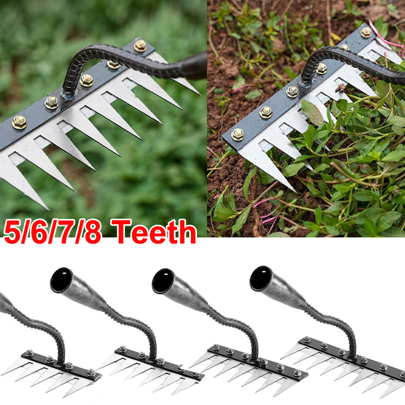 5/6/7/8 Teeth Iron Gardening H - Gardening Tools Hoe ulasan dan harga
