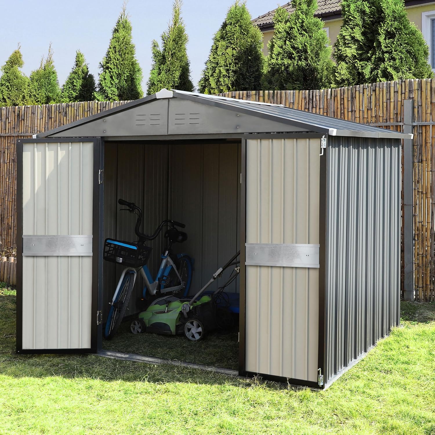 10' x 10' Outdoor Storage Shed - Gardening Tools ulasan dan harga