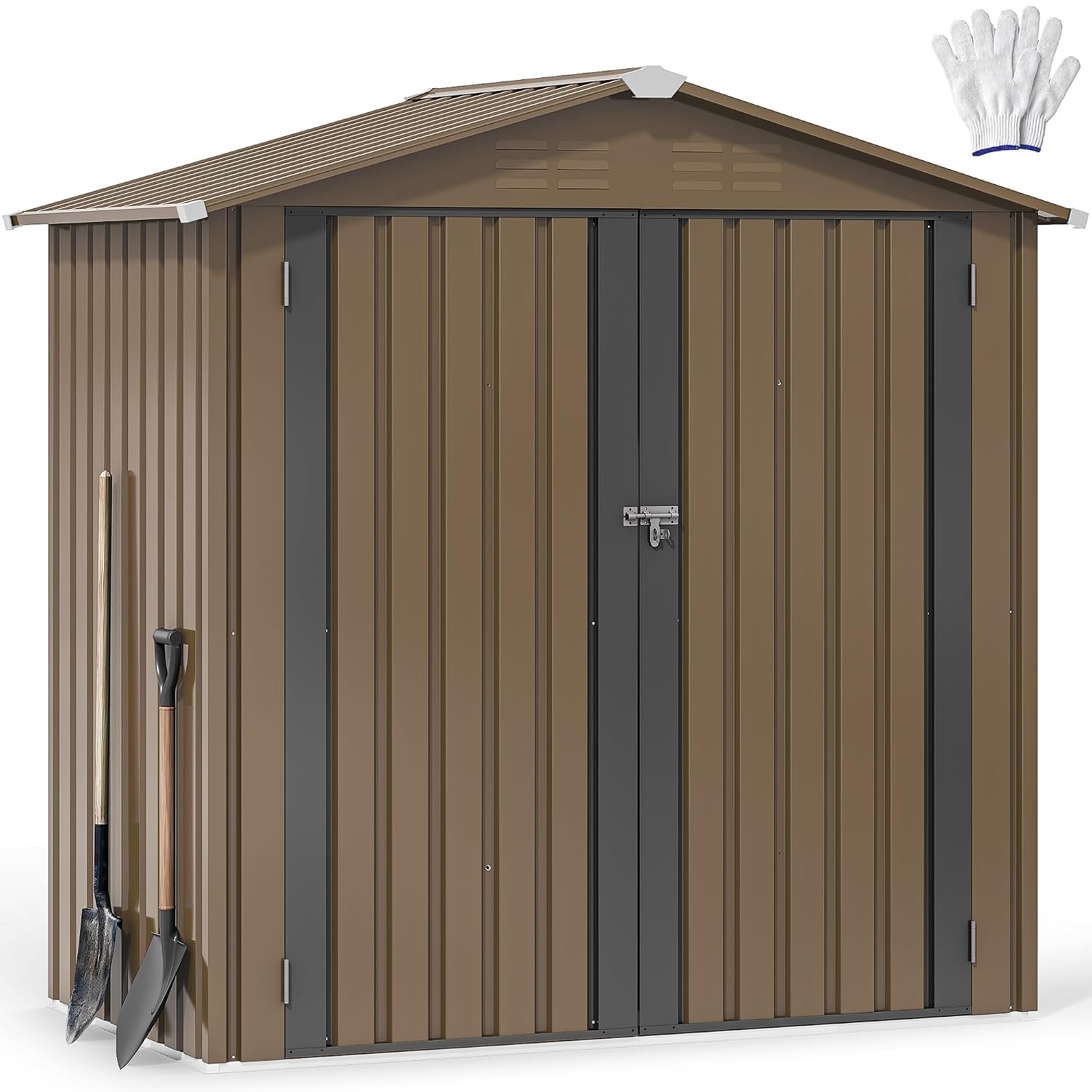 6x4ft Metal Outdoor Storage Sh - Gardening Tools ulasan dan harga