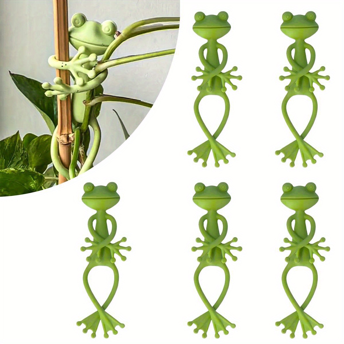 Creative Green Frog Plant Fixi - Gardening Tools For Vines ulasan dan harga