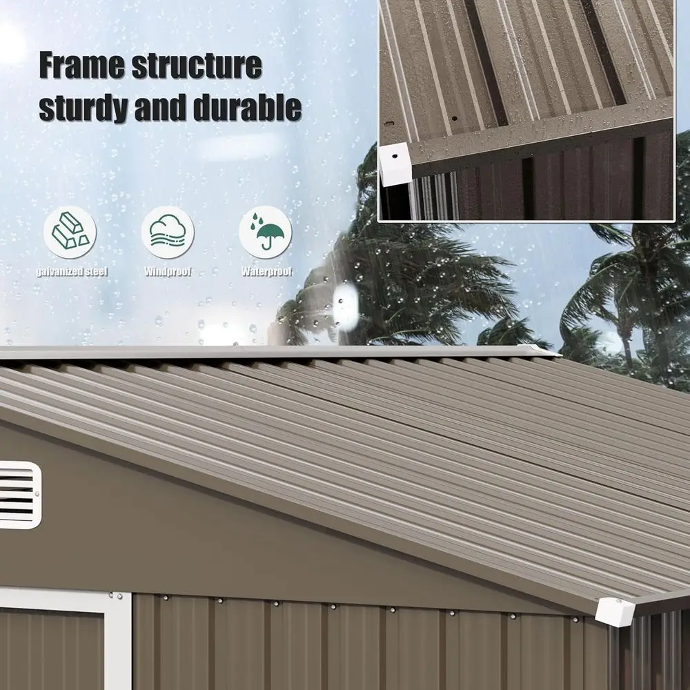 10T x 8T Outdoor Metal Storage - Gardening Tools ulasan dan harga