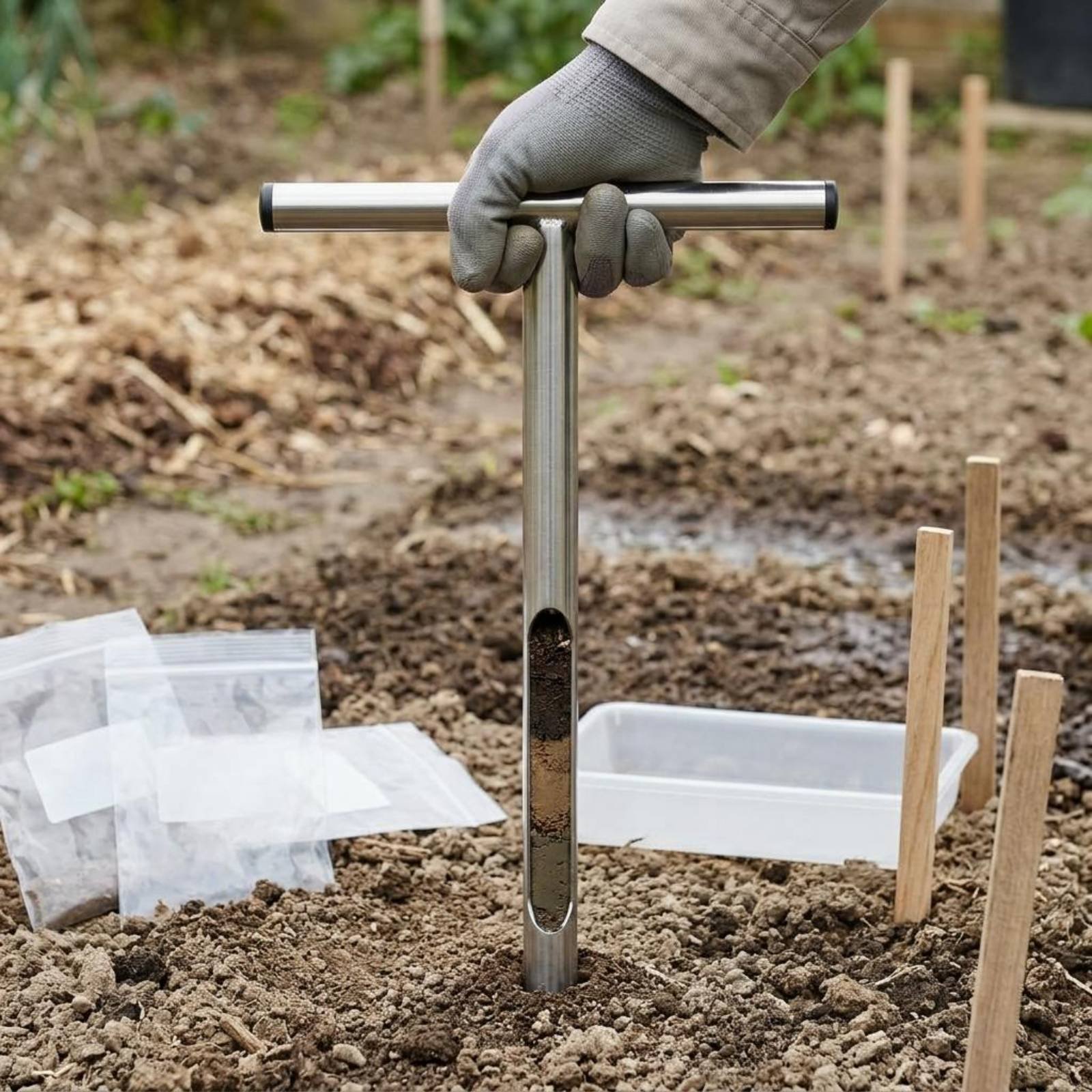 Stainless Steel Soil Sampler E - Gardening Tools Long ulasan dan harga