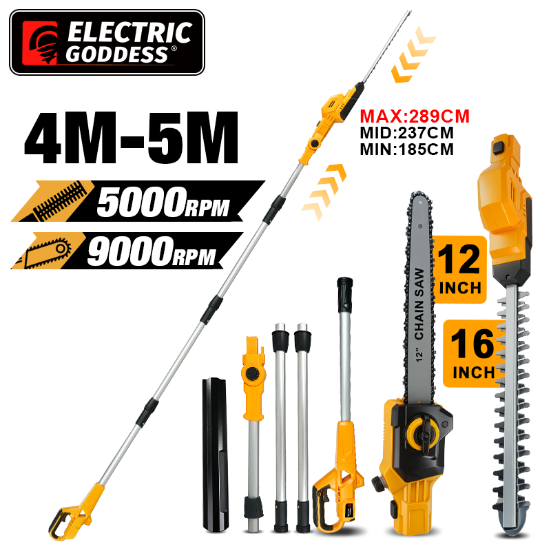 2IN1 Electric High Branch Hedg - Gardening Tools Battery Powered ulasan dan harga