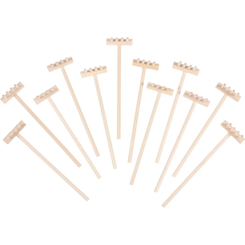 6pcs Mini Bamboo Rake Set for  - Zen Gardening Tools ulasan dan harga
