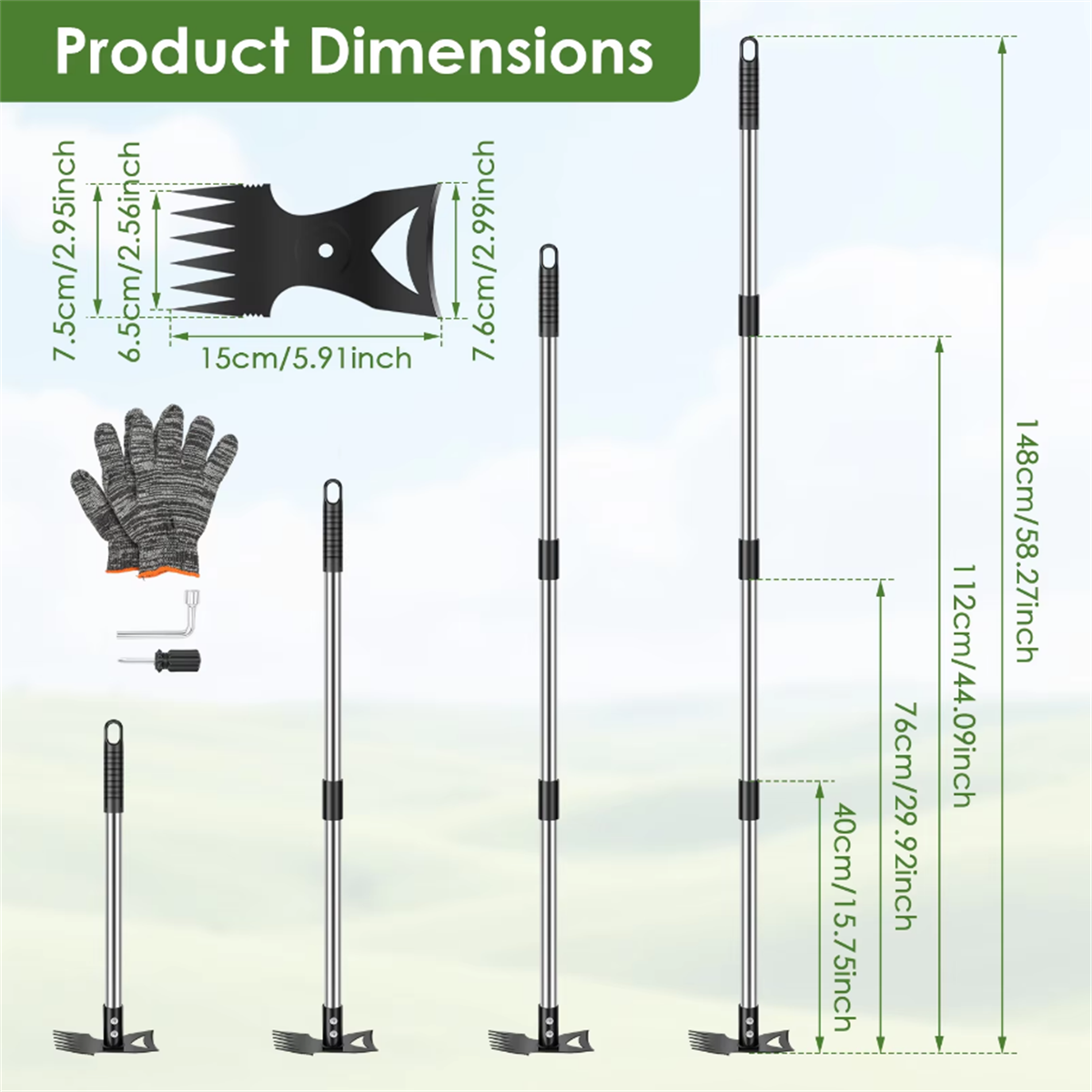 Dual Purpose Hoe Weeding Shove - Gardening Tools Hoe ulasan dan harga
