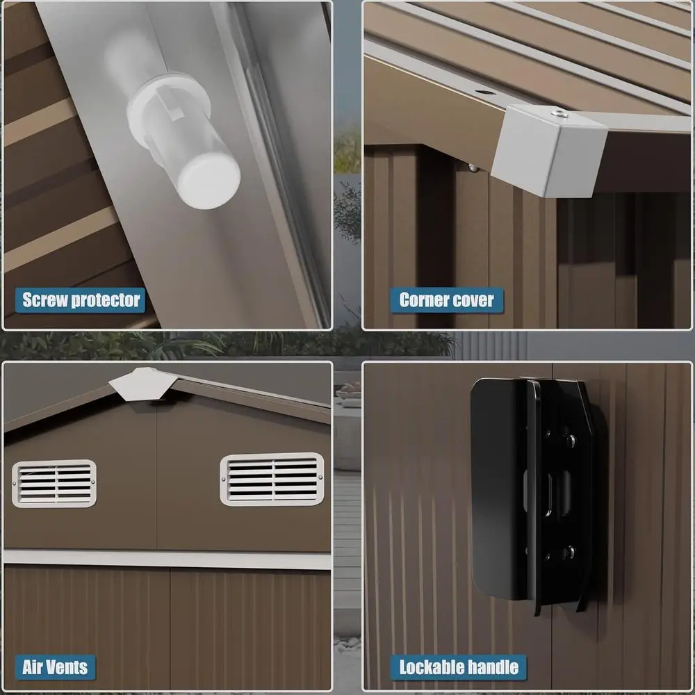 10T x 8T Outdoor Metal Storage - Gardening Tools ulasan dan harga