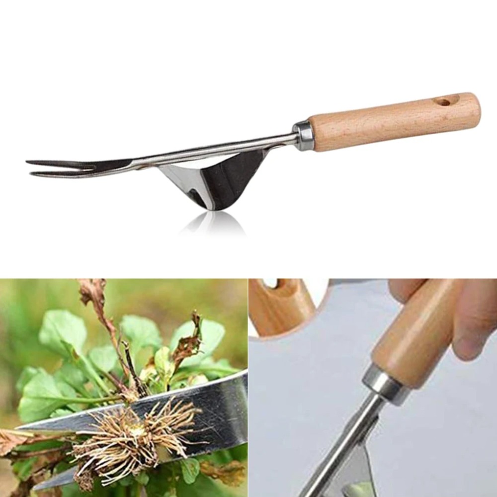 1pcs Wood Handle Stainless Ste - Weed Puller ulasan dan harga