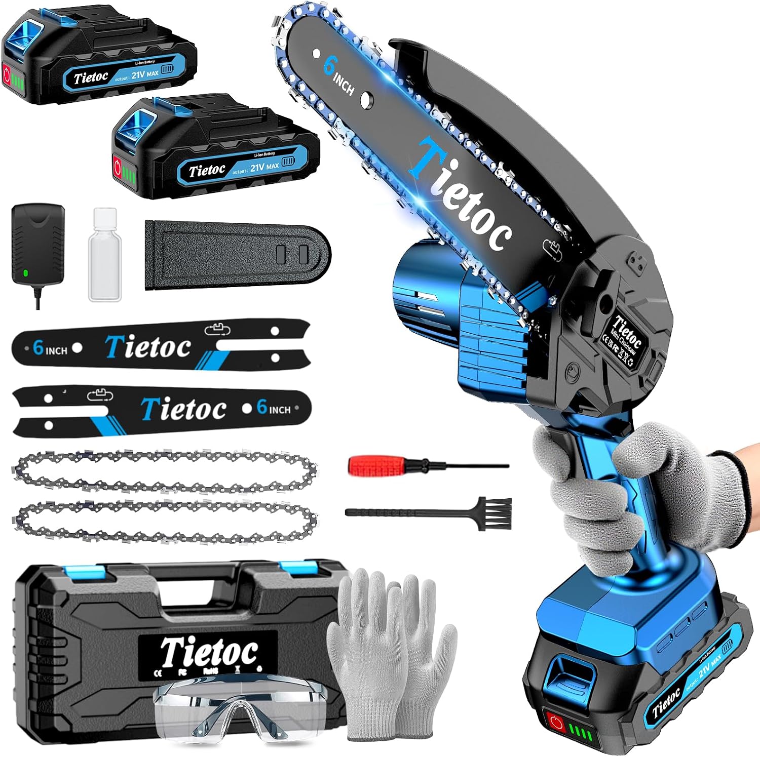 Mini Chainsaw, 6 Inch Chain Sa - Gardening Tools Battery Powered ulasan dan harga